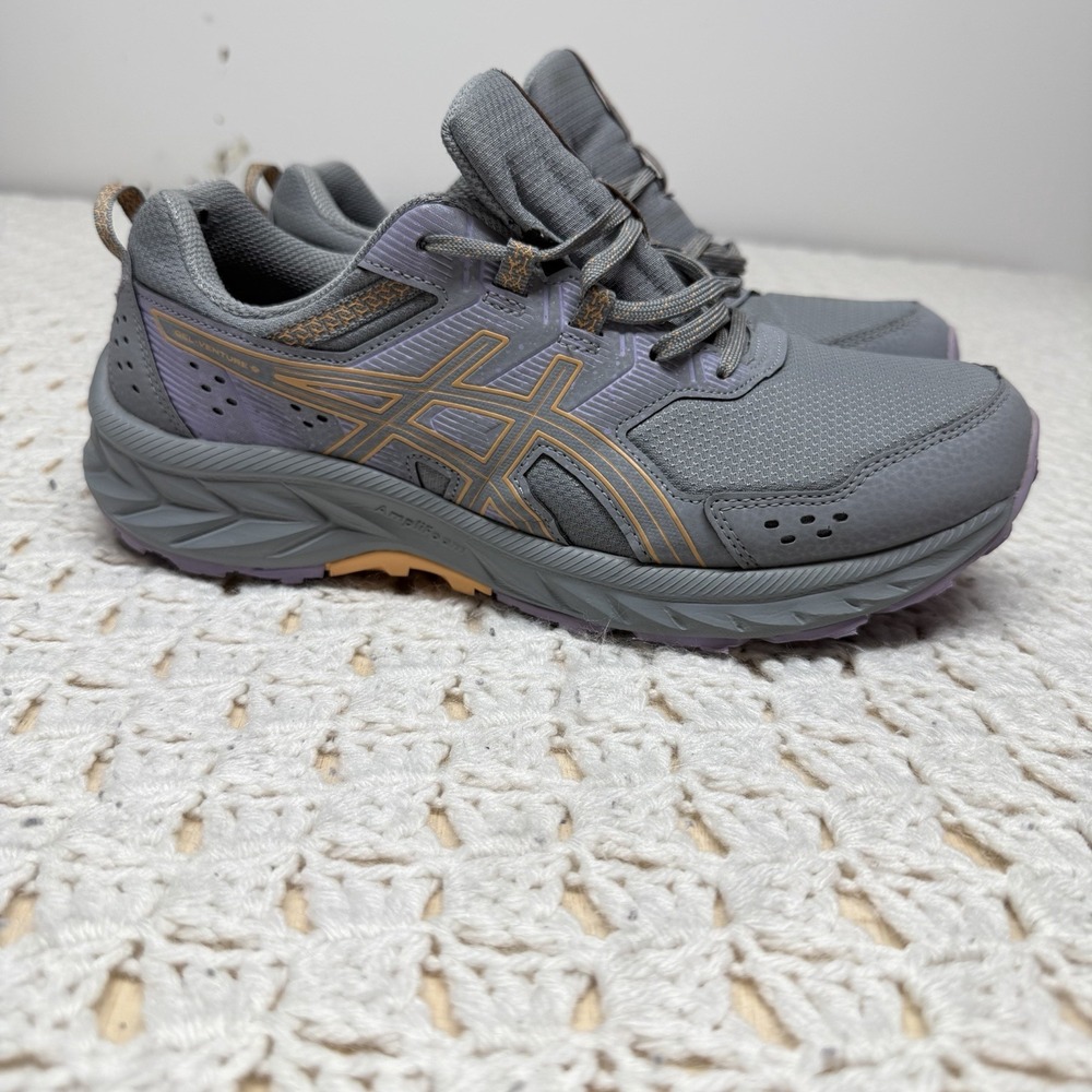 Asics Gel-Venture 9 Shoes Womens Size 9:5 Gray Sneakers Running Athletic Purple